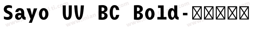Sayo UV BC Bold字体转换